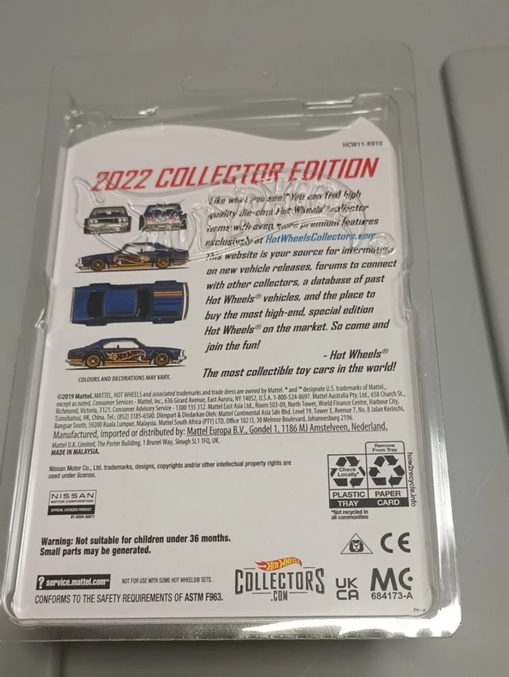 2022 Collector Edition Blue Nissan Skyline GZ10 Toy Car